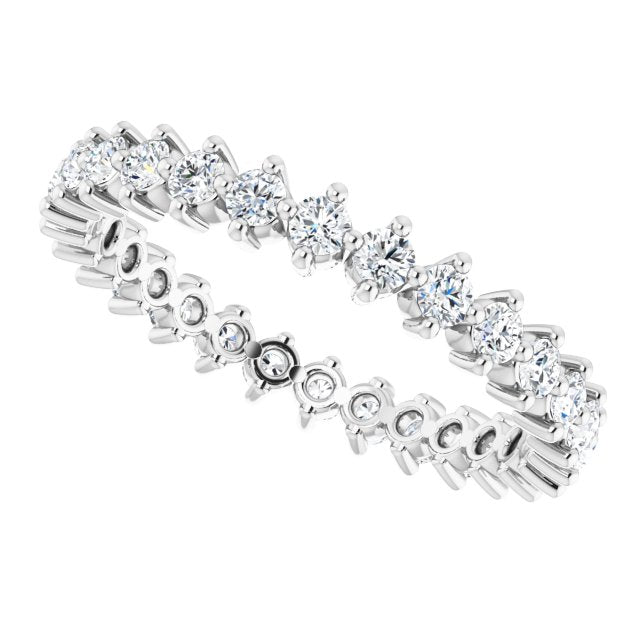 0.84 ct. Prong Set Round Diamond Eternity Band-VIRABYANI